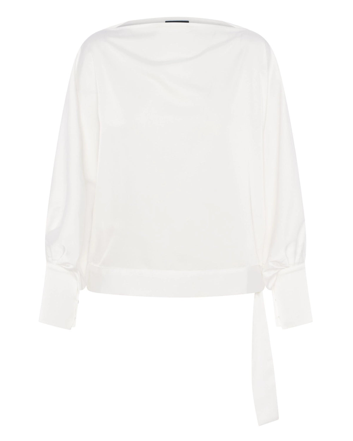 Blouse Satiné À Manche Dolman Crème