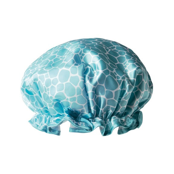 Bonnet De Douche Léopard Turquoise