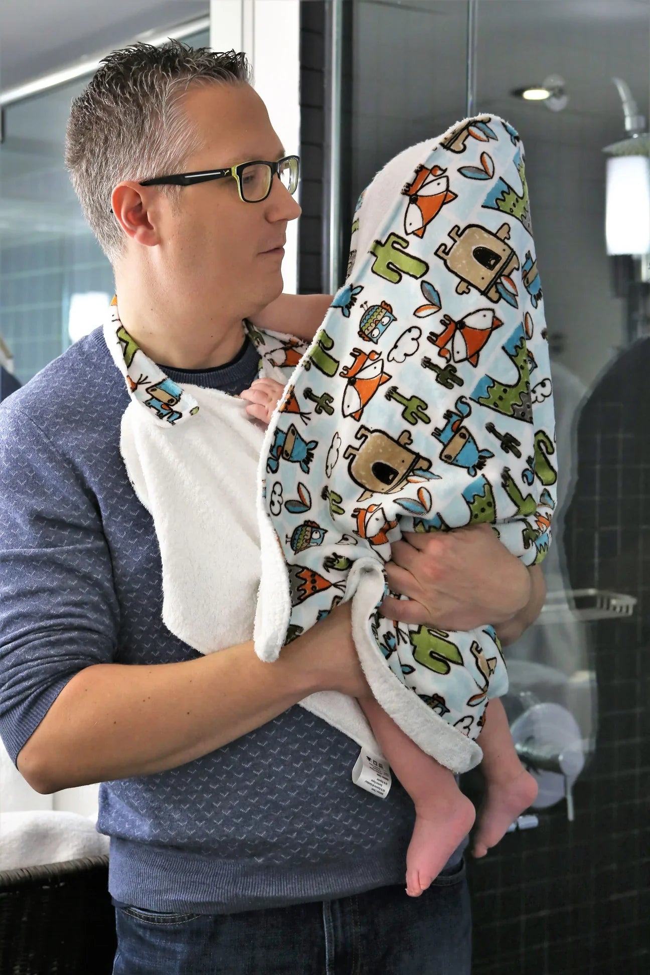 Tablier De Bain Pandas Fleuris