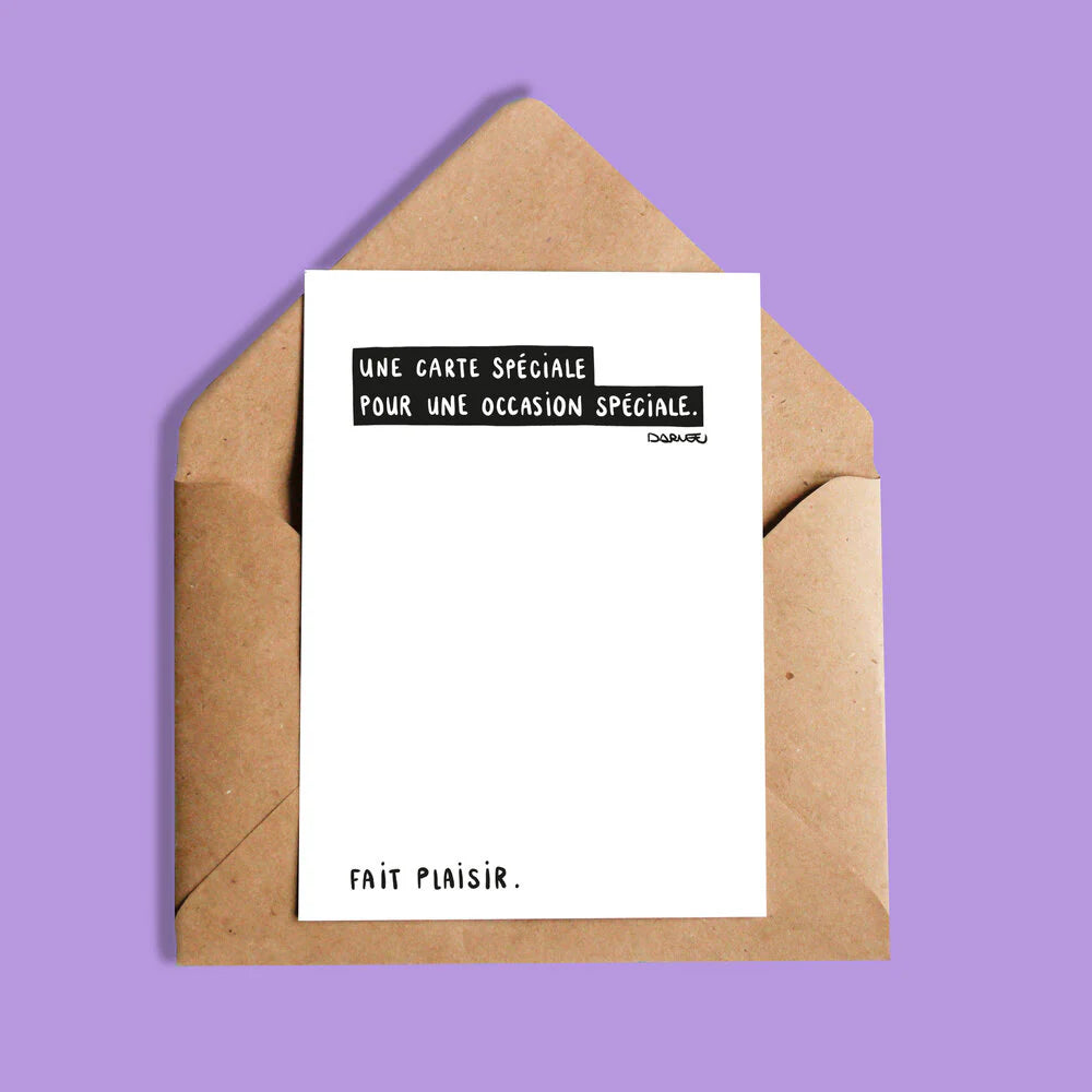 Carte Une Carte Spéciale Pour Une Occasion Spéciale