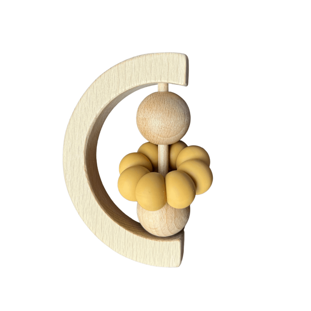 Jouet De Dentition Montessori Jaune Moutarde