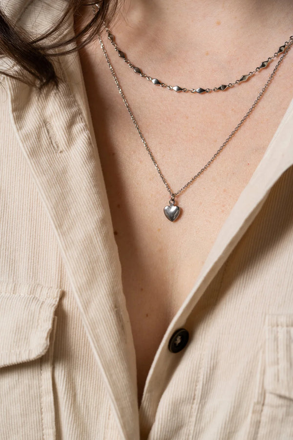 Collier Sweetheart Argent