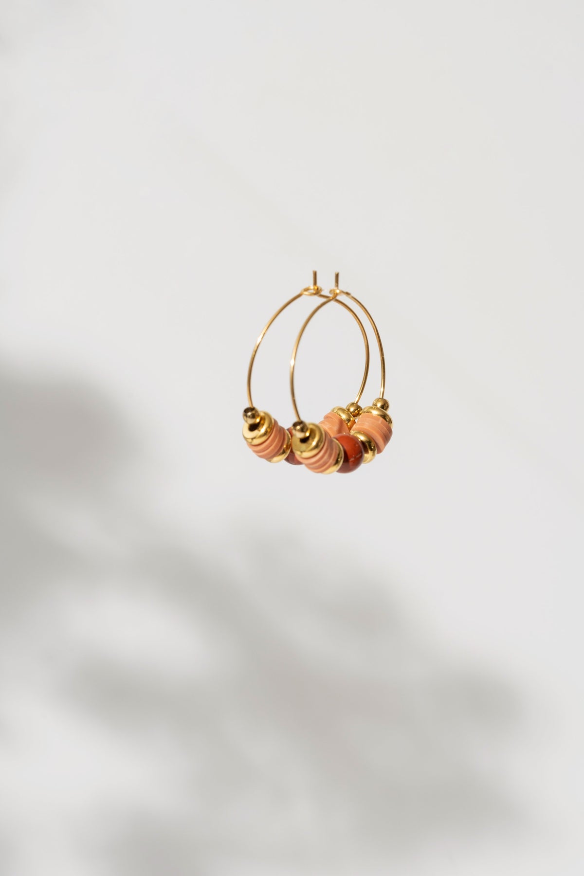 Boucles D'oreilles Mai Jaspe Rouge