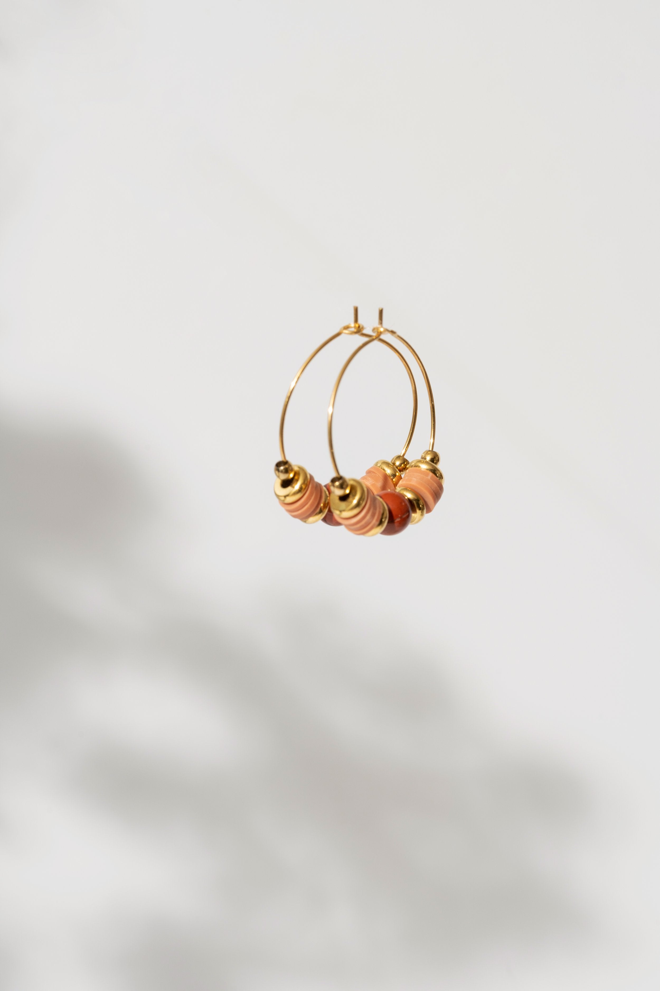 Boucles D'oreilles Mai Jaspe Rouge