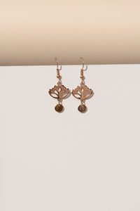 Boucles D'oreilles Lotus Or Rose