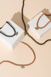 Collier Zaïan Argent / Terracotta