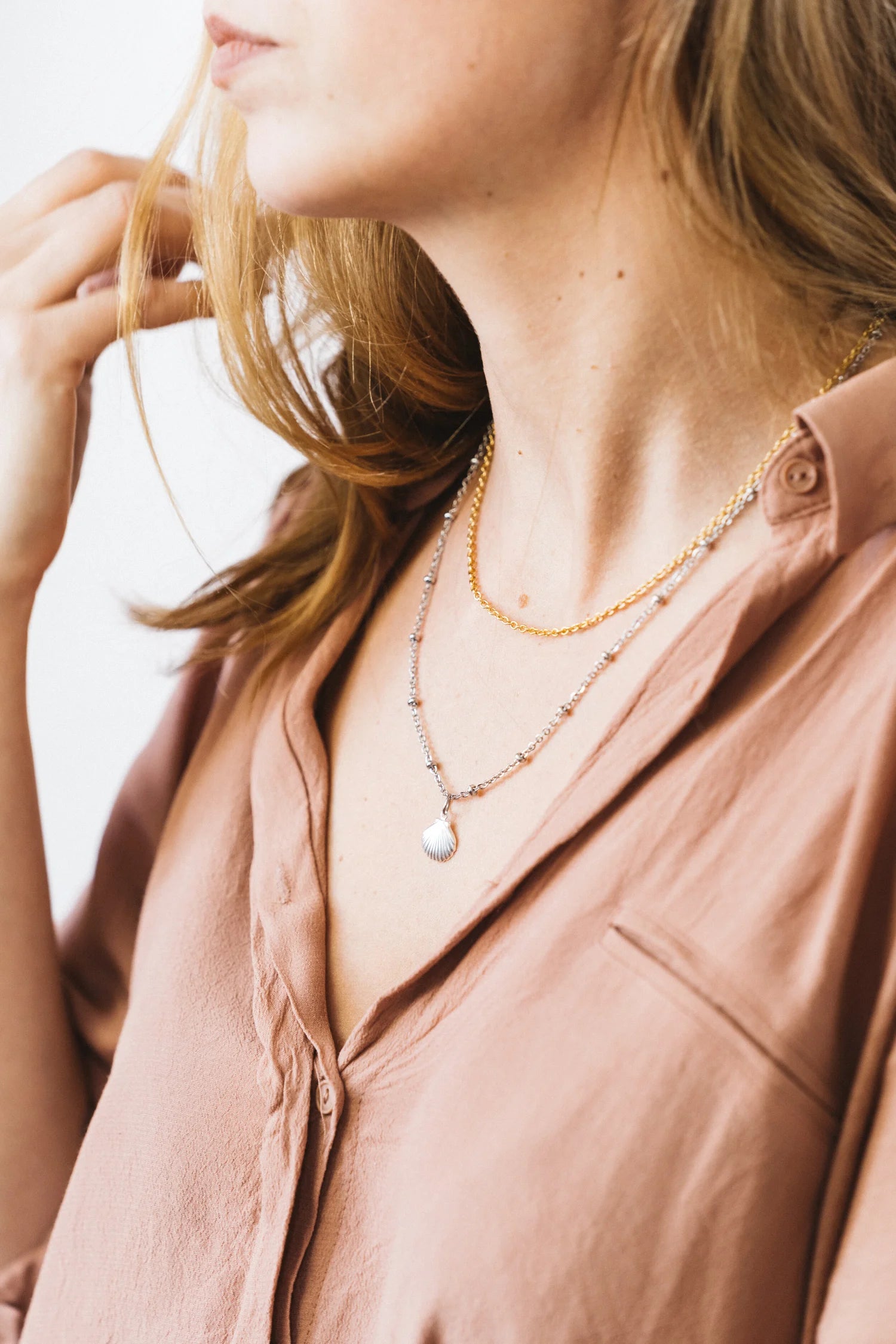 Collier Shelly Mix Or & Argent