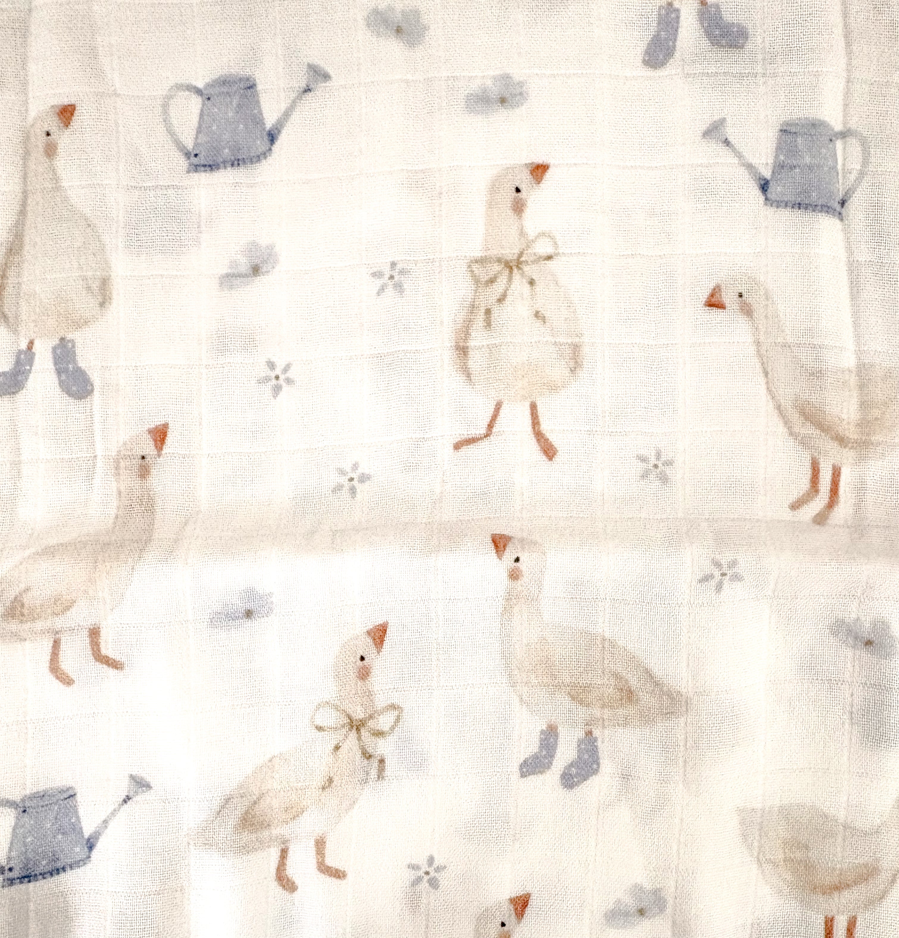 Mousseline Bambou Canard Avec Boucles