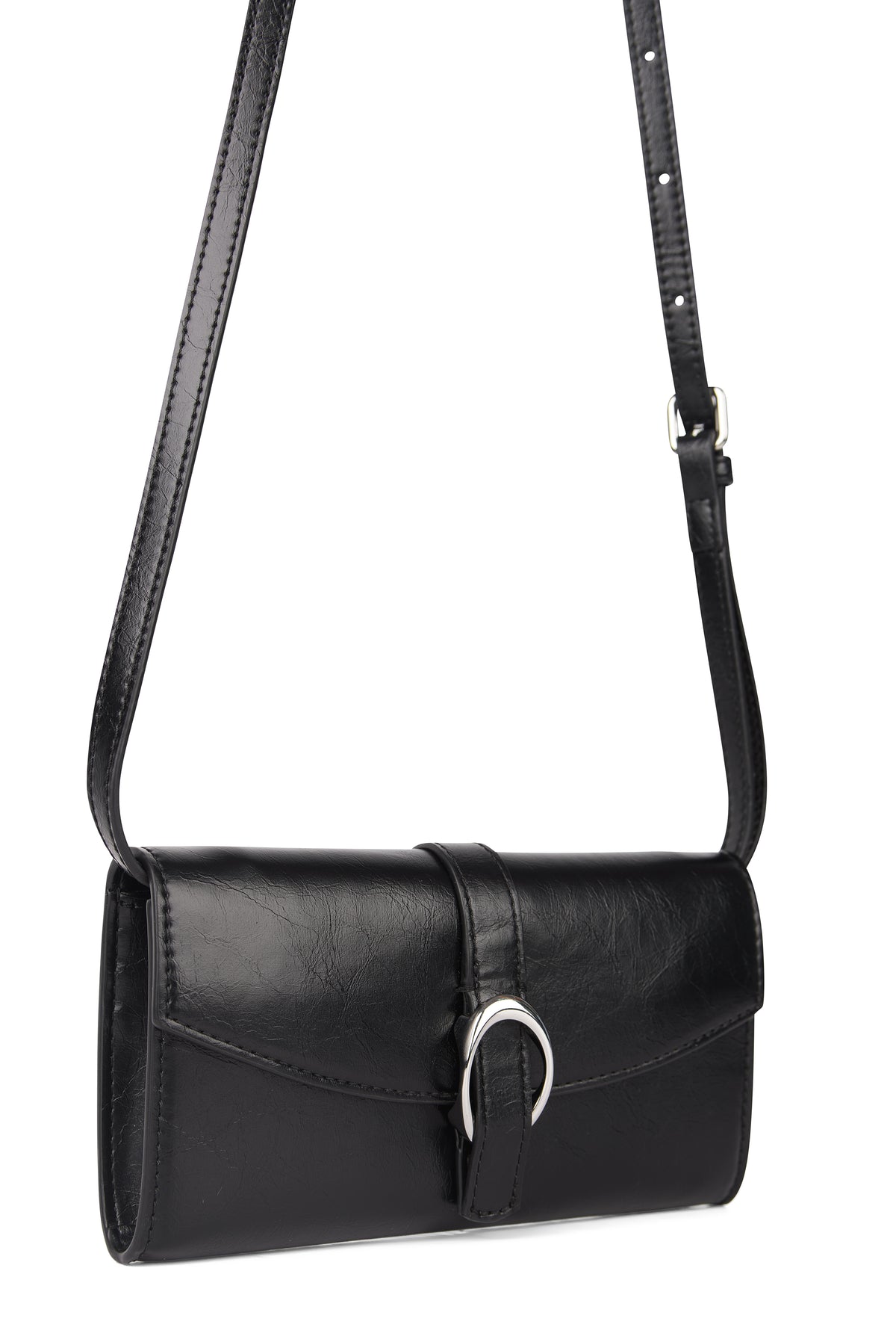 Portefeuille À Bandoulière 2-En-1 Celia Noir