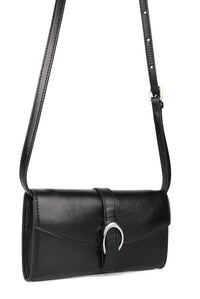 Portefeuille À Bandoulière 2-En-1 Celia Noir