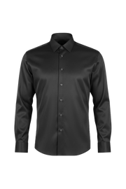 Chemise Manche Longue Stretchmax Uni Semi-Ajusté Noir