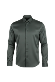 Chemise Manche Longue Stretchmax Uni Semi-Ajusté Olive