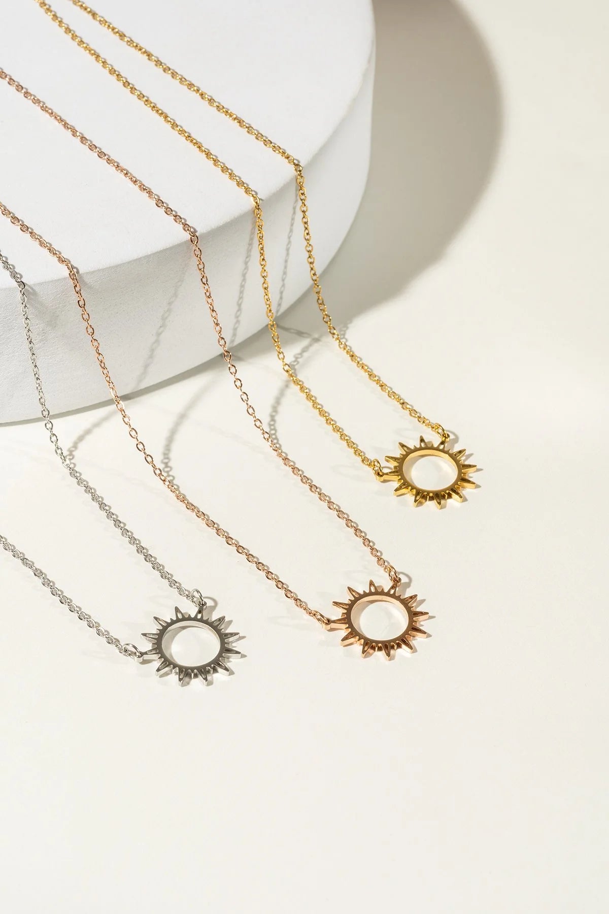 Collier Haniwa Or rose