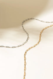 Collier Paperclip Argent