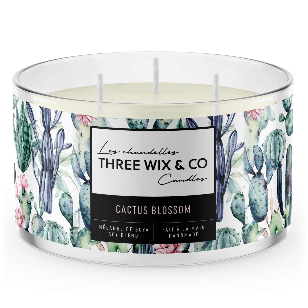 Chandelle À 3 Mèches Cactus Blossom