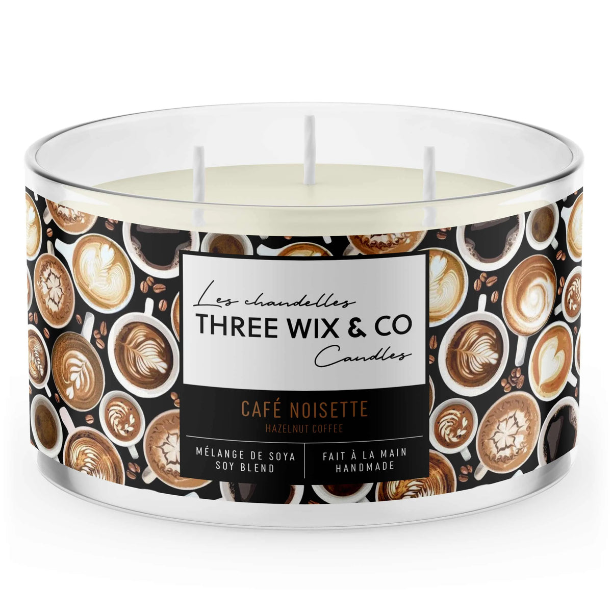 Chandelle À 3 Mèches Café Noisette