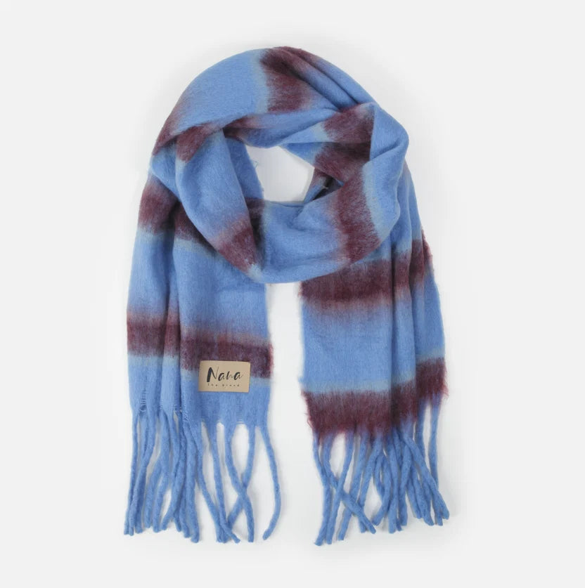 Foulard Geneve Blue & Red Stripes