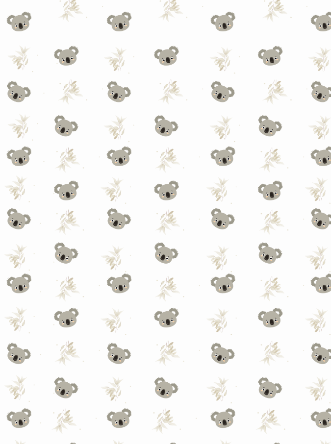 Couverture Magiks TODDLER Koala Feuillus Beige