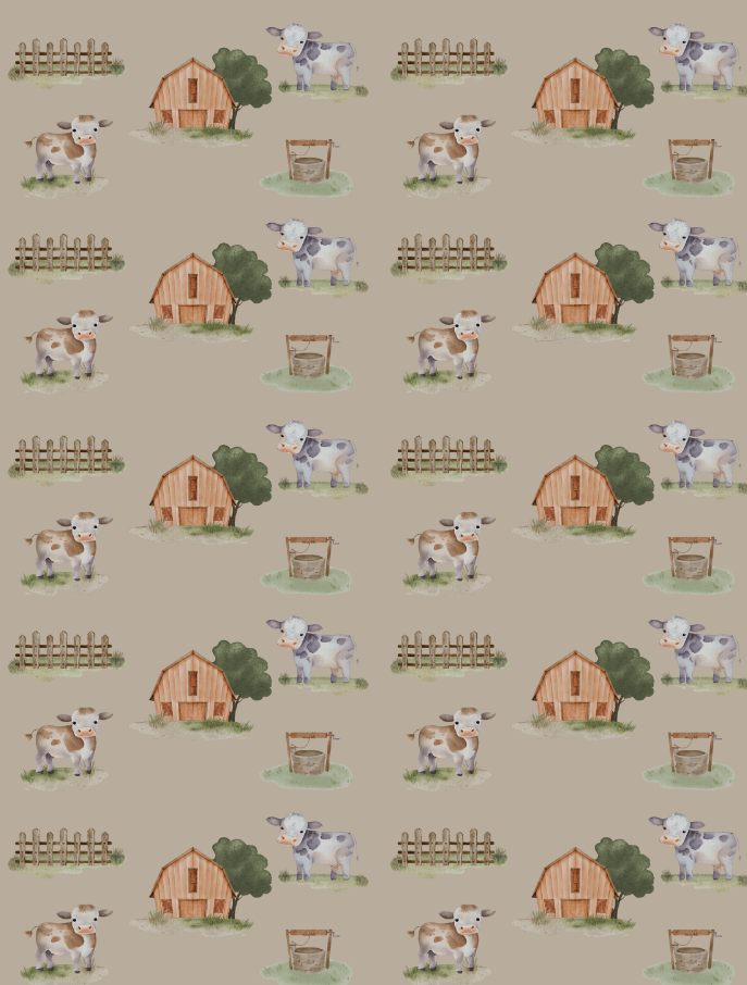 Doudou Magiks Ferme Vache Taupe
