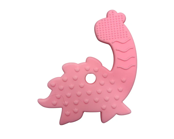 Jouet De Dentition Dino Joyeux Rose