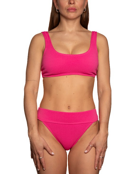 Haut Bikini Geneviève Rose Texturé