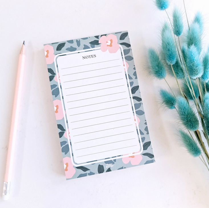 Pad De Notes Fleurs Et Feuilles