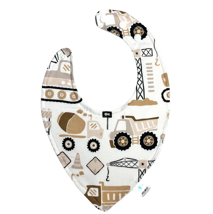 Bavoir Camion De Construction Beige