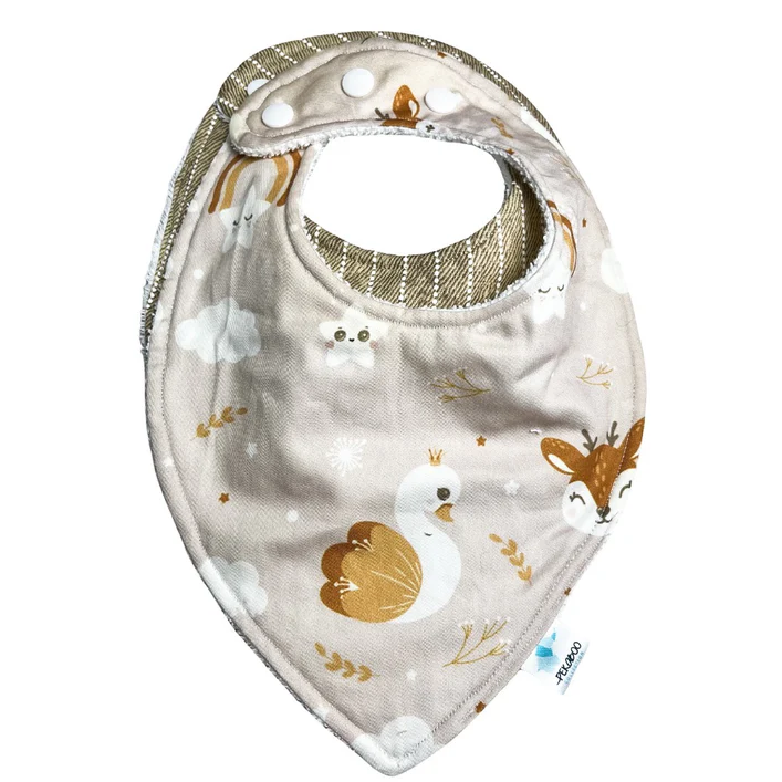 Duo Bavoirs Bambi & Cygnes & Ligné Beige