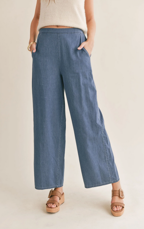 Pantalon Dark Chambray