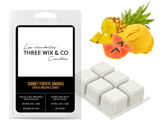 Cube De Cires Parfumées Pour Diffuseur Sorbet, Papaye & Ananas