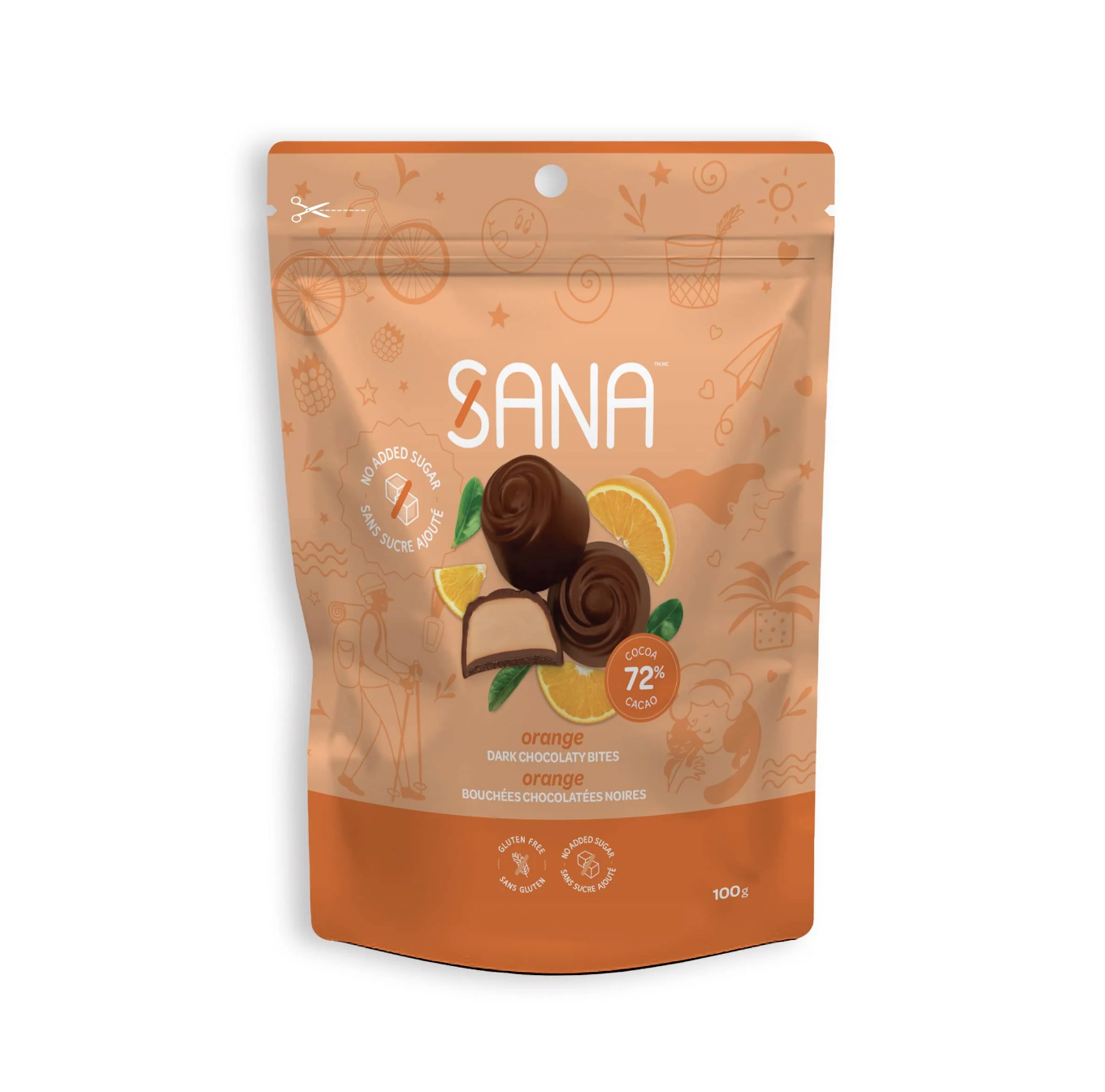 Bouchées Chocolatées Noir Orange
