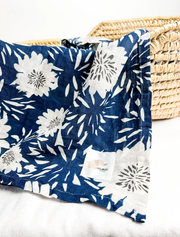 Mousseline Coton Navy Flower