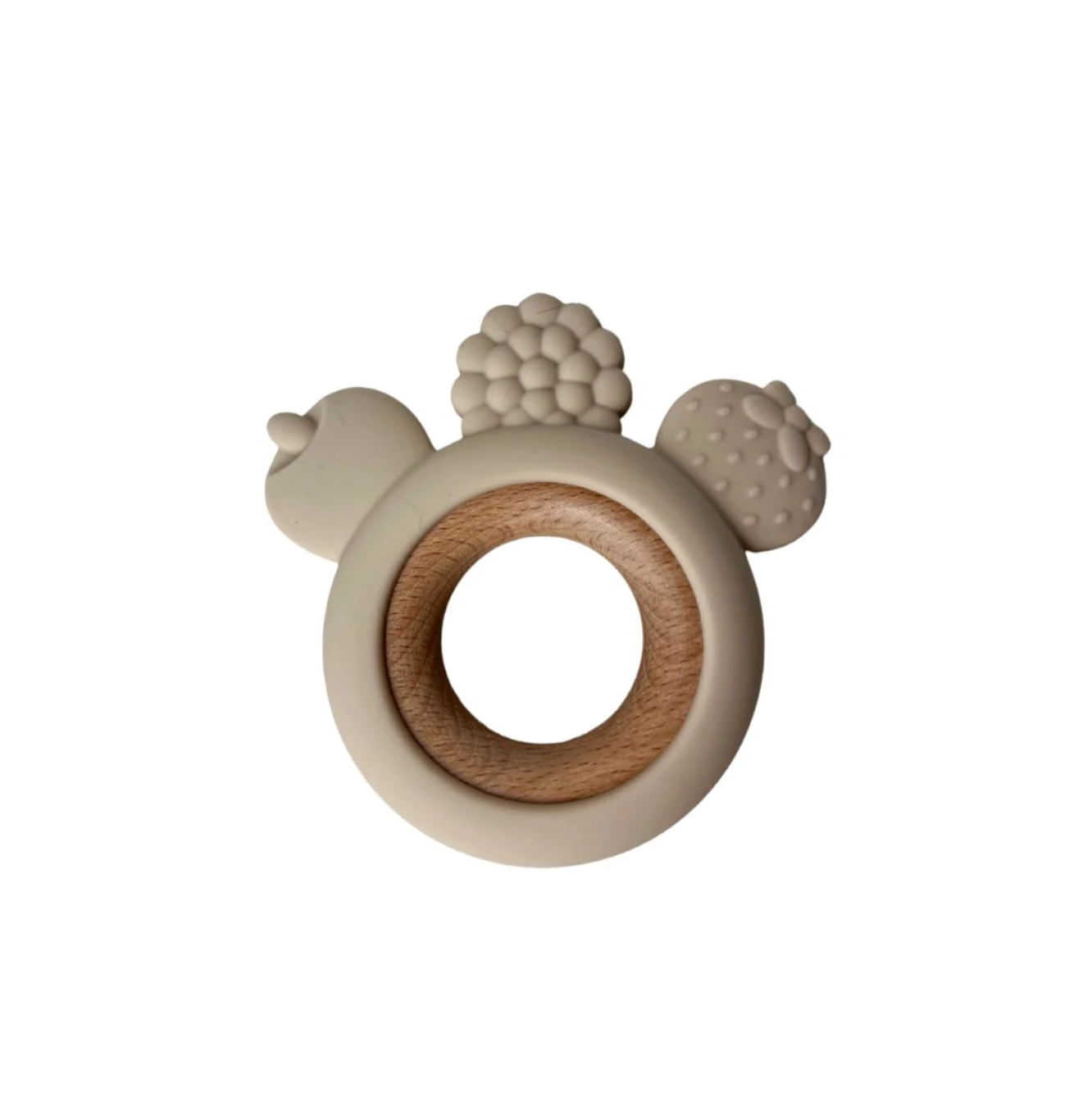 Jouet De Dentition Bois Fruits Beige