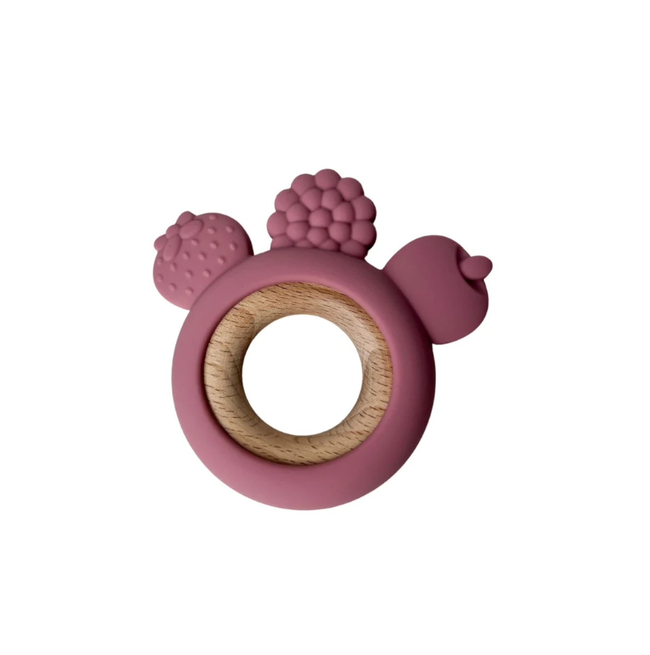 Jouet De Dentition Bois Fruits Rose