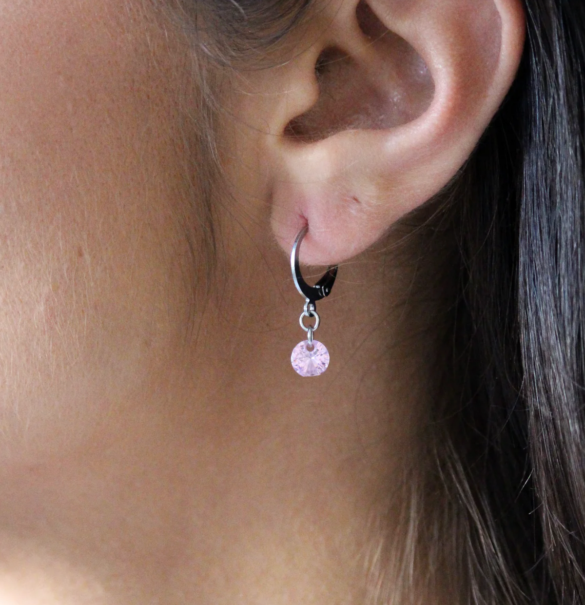 Boucles D'oreilles Divine Argent Rose