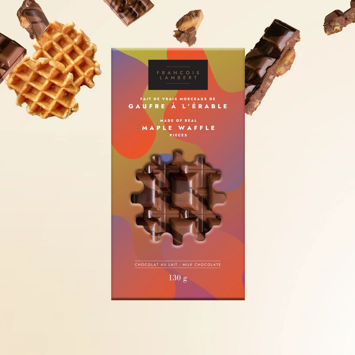 Barre De Chocolat Au Lait Gaufre À L'érable