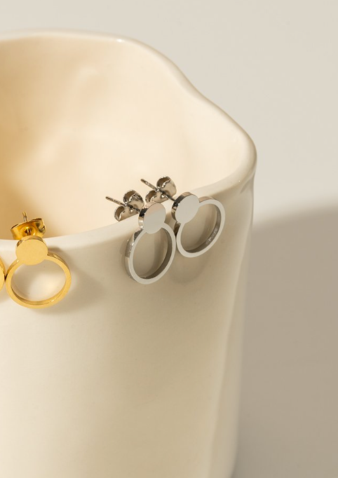 Boucles D'oreilles Blanche Argent