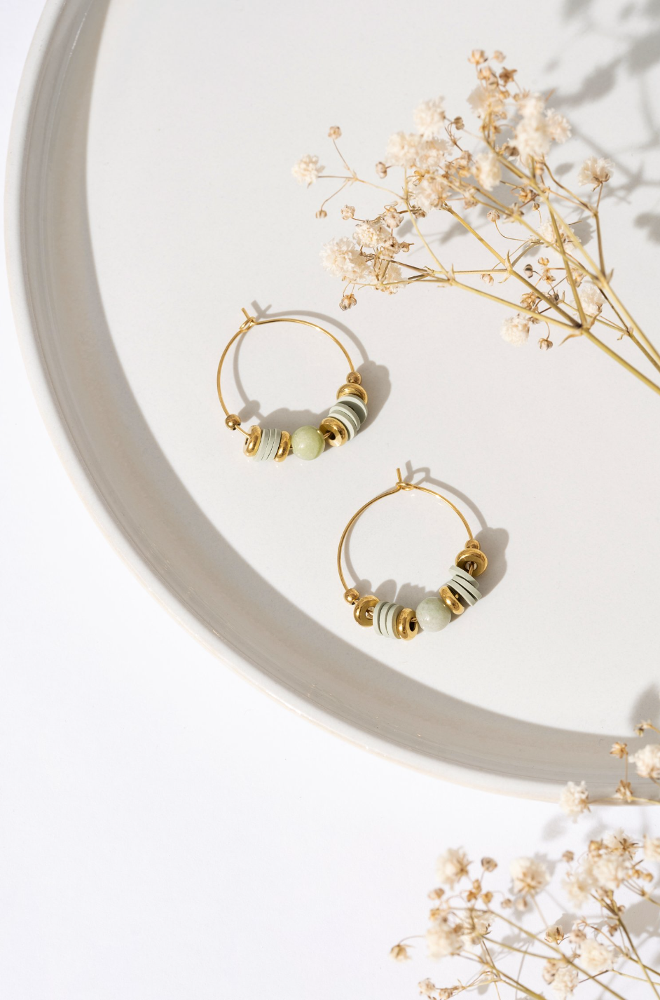 Boucles D'oreilles Mai Jade Maotien Vert