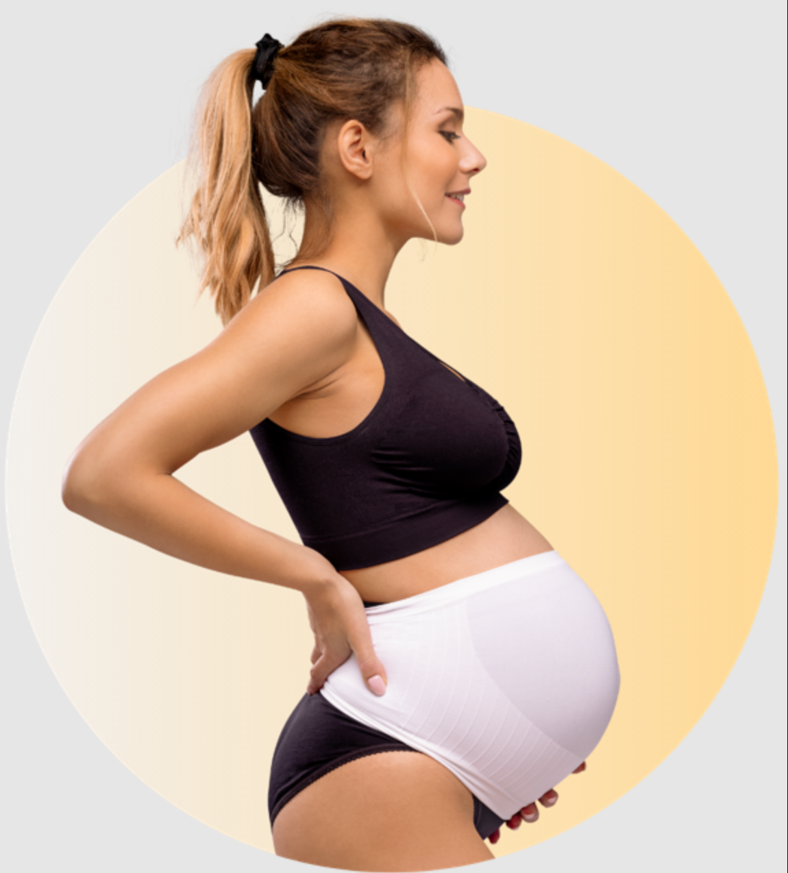 Bandeau De Grossesse Doux Blanc