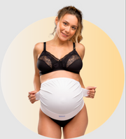 Ceinture De Grossesse Ventrale Ajustable Blanc