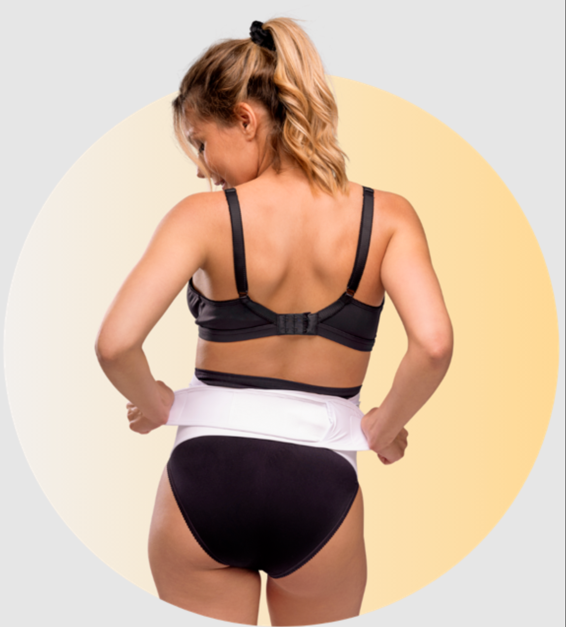 Ceinture De Grossesse Ventrale Ajustable Blanc