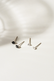 Boucles D'oreilles Zeta Noir
