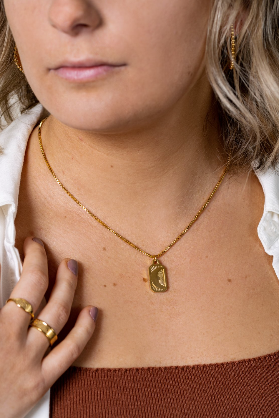 Collier Crescente Or