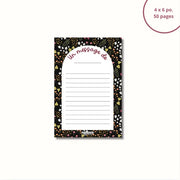 Bloc-Notes Un Message De Noir Fleuri