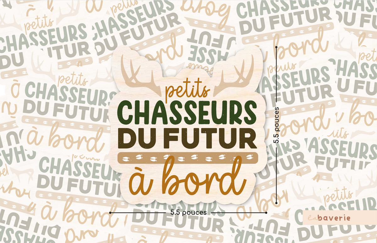 Autocollant Voiture « Petits Chasseurs Du Futur À Bord »