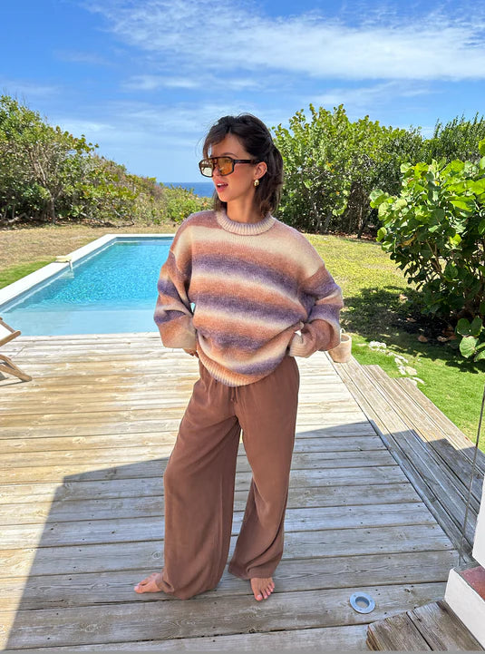 Pantalon En Lin Timeless Brown