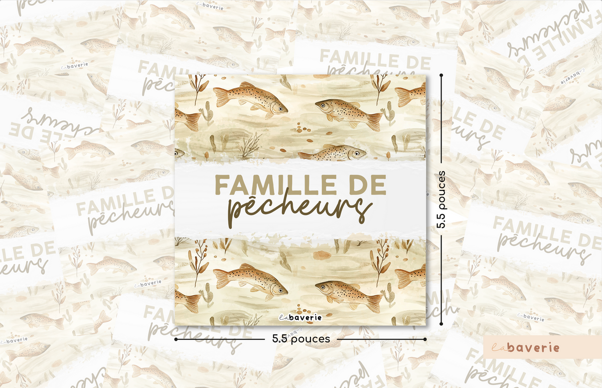 Autocollant Voiture « Famille De Pêcheurs »