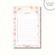 Bloc-Notes Ma Liste De Choses À Faire Sourires et Fleurs Pastels