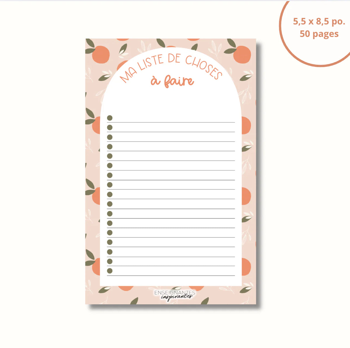 Bloc-Notes Ma Liste Clémentines