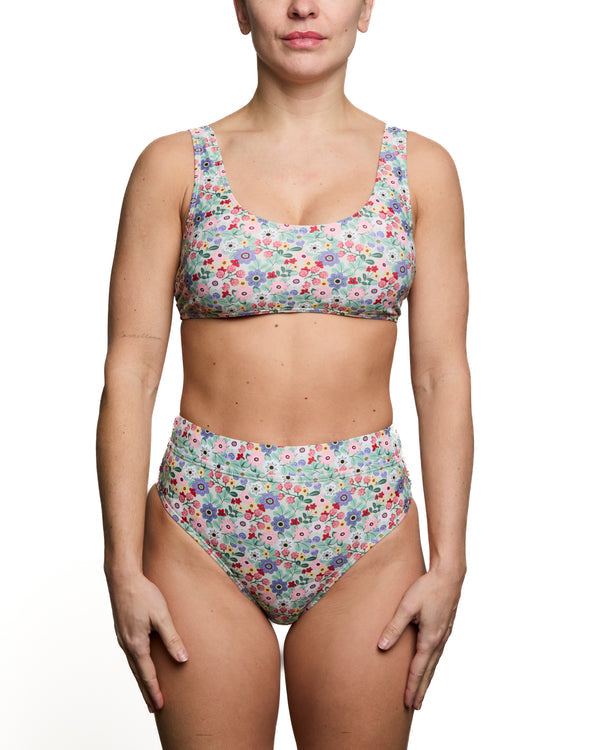 Bas Bikini Geneviève Fleurs Pastels